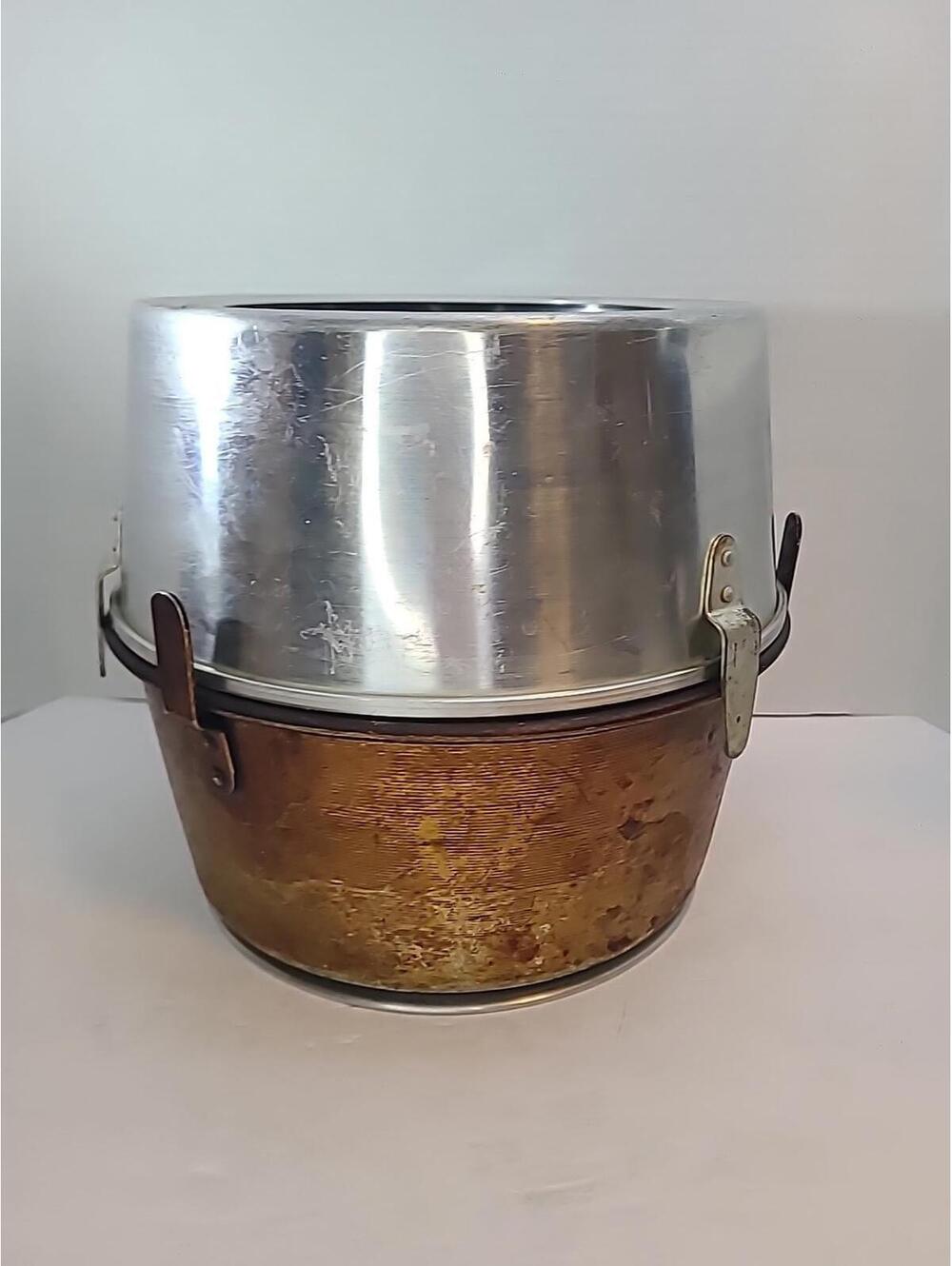 Vintage Mirro Round Angel Food Cake Pan 3 Pc Aluminum Tube Bakeware M-5304-50